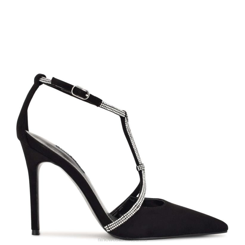 Nine West zapatos de tacón con punta puntiaguda fabel 2Z2T1358 ante negro Nine West chile carteras