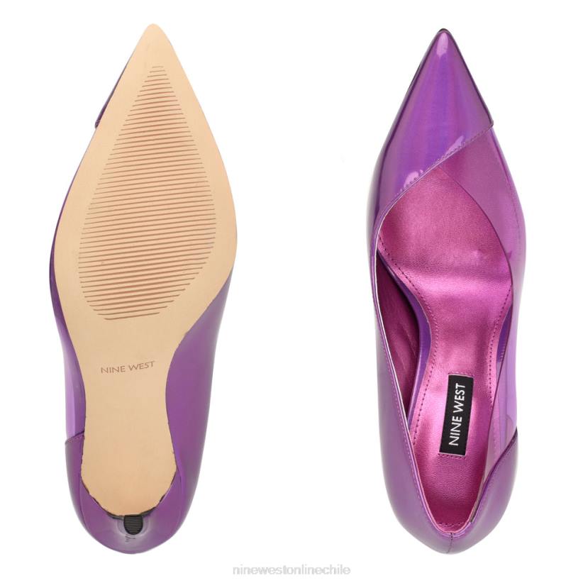 Nine West zapatos de tacón con punta puntiaguda flava 2Z2T1315 espejo morado metalizado Nine West zapatillas chile