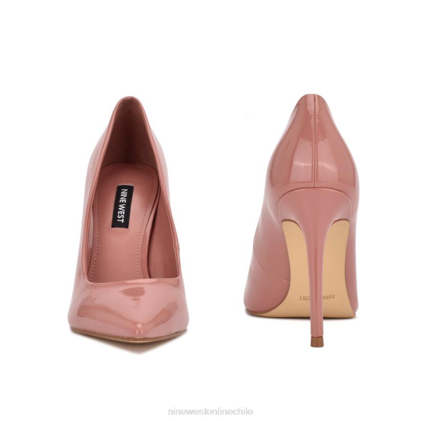Nine West zapatos de tacón frescos con punta puntiaguda 2Z2T1370 patente de rubor oscuro Nine West chile carteras