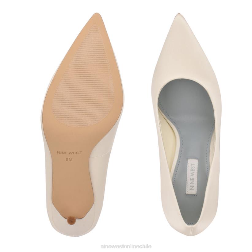 Nine West zapatos de tacón frescos con punta puntiaguda 2Z2T1473 satén marfil Nine West chile outlet
