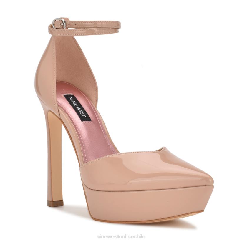 Nine West zapatos de tacón linda con plataforma cruzada en el tobillo 2Z2T1327 patente apenas desnuda Nine West zapatillas chile
