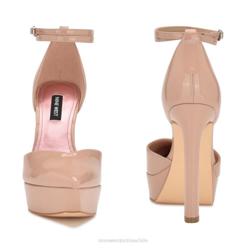 Nine West zapatos de tacón linda con plataforma cruzada en el tobillo 2Z2T1327 patente apenas desnuda Nine West zapatillas chile