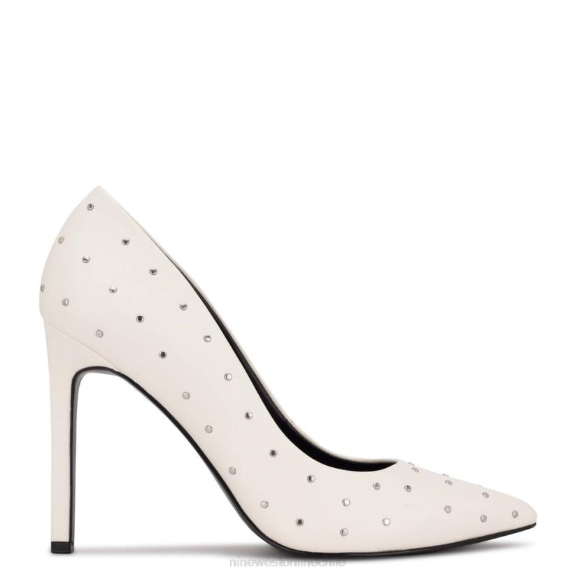 Nine West zapatos de tacón tatiana con puntera puntiaguda y tachuelas 2Z2T1364 cuero blanco tachonado Nine West chile carteras
