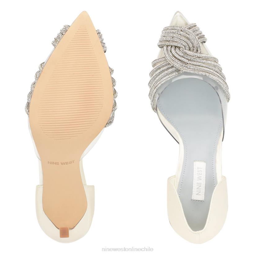 Nine West zapatos de tacón tostado d\'orsay 2Z2T1295 marfil/cristal transparente Nine West shoes
