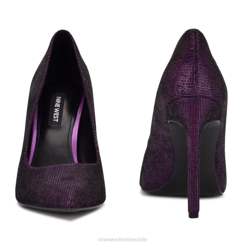 Nine West zapatos tatiana con punta puntiaguda 2Z2T1367 holográfico morado Nine West shoes
