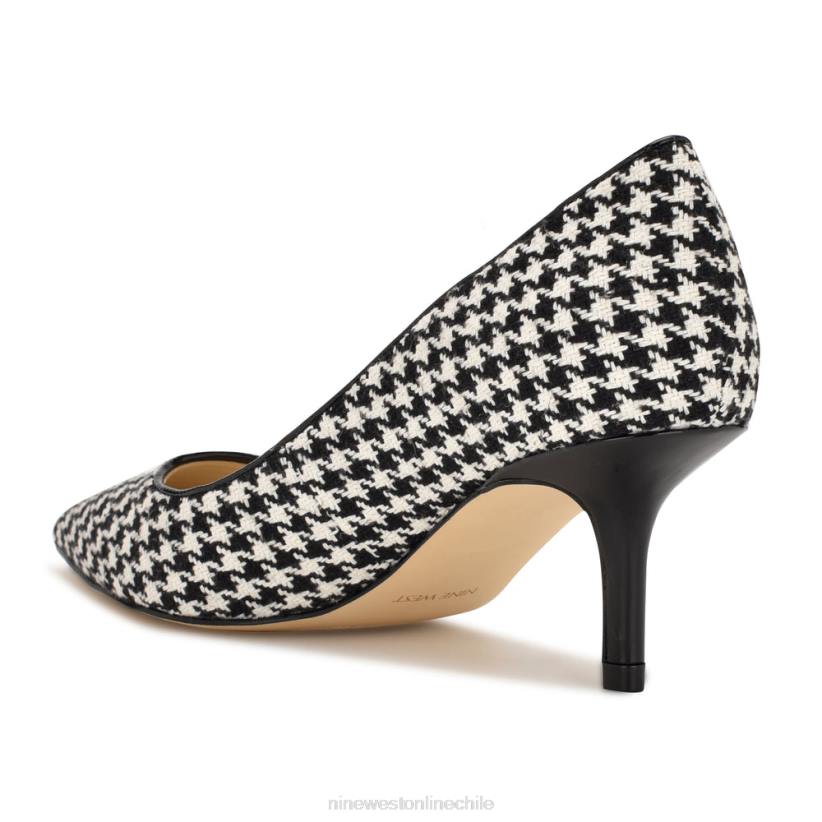 Nine West zapatos de tacón con punta puntiaguda arlene 2Z2T1168 pata de gallo blanco/negro Nine West cartera negra