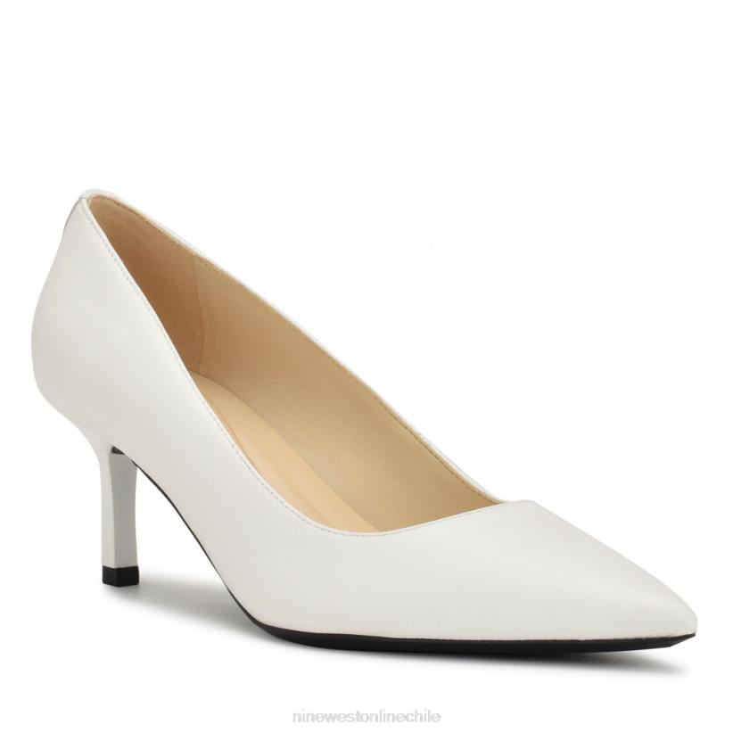 Nine West zapatos de tacón con punta puntiaguda kuna 9x9 2Z2T1147 cuero blanco Nine West zapatillas chile