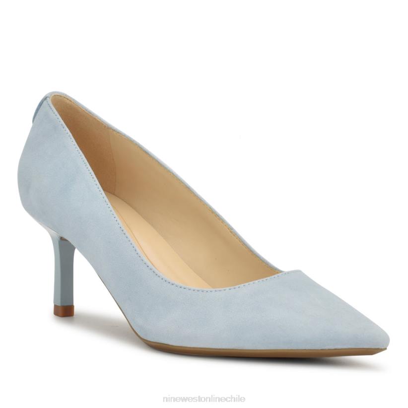 Nine West zapatos de tacón con punta puntiaguda kuna 9x9 2Z2T1149 gamuza azul cielo Nine West chile outlet