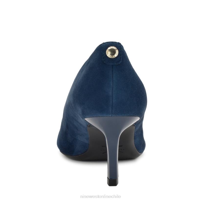 Nine West zapatos de tacón con punta puntiaguda kuna 9x9 2Z2T1151 ante azul marino francés Nine West shoes