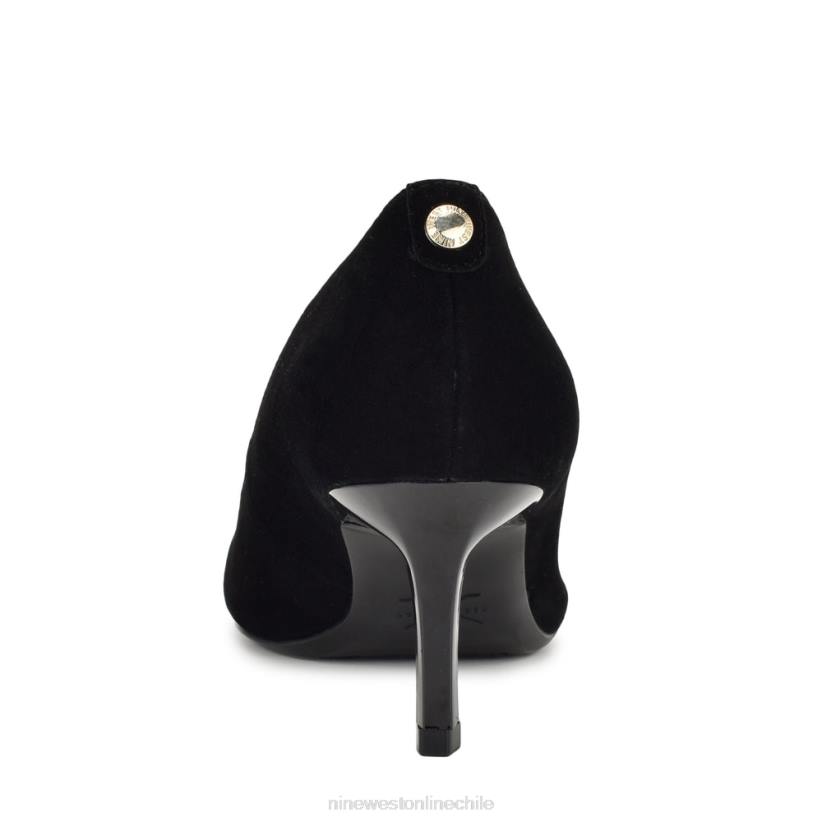 Nine West zapatos de tacón con punta puntiaguda kuna 9x9 2Z2T1152 ante negro Nine West sandals