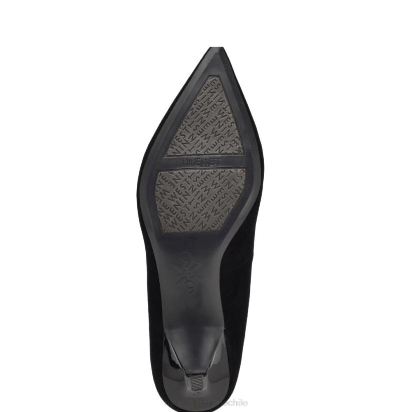Nine West zapatos de tacón con punta puntiaguda kuna 9x9 2Z2T1152 ante negro Nine West sandals