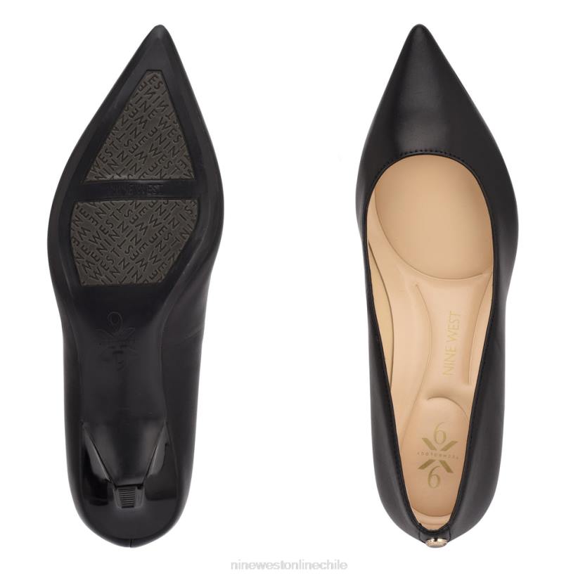 Nine West zapatos de tacón con punta puntiaguda kuna 9x9 2Z2T1175 cuero negro Nine West shoes