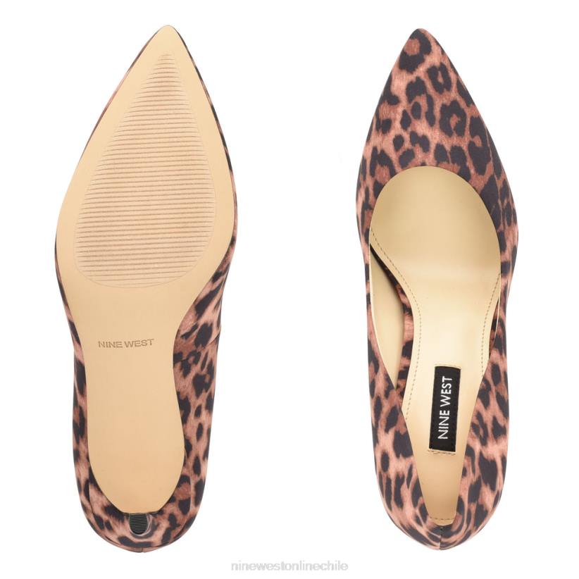 Nine West zapatos de tacón con punta puntiaguda ezra 2Z2T1200 leopardo bronceado Nine West sandals