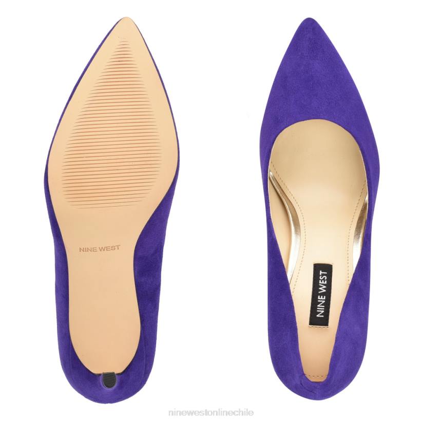 Nine West zapatos de tacón con punta puntiaguda ezra 2Z2T1216 ante morado medio Nine West cartera negra