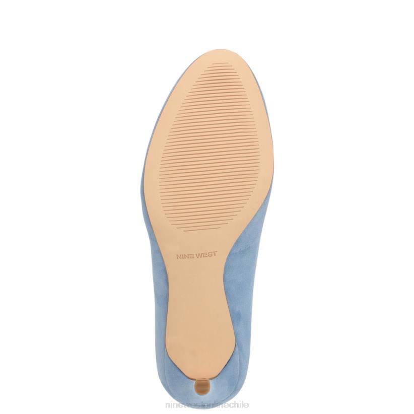 Nine West zapatos de tacón con punta redonda dylan 2Z2T1187 gamuza azul bebé Nine West shoes