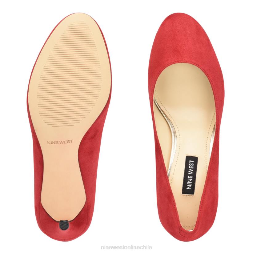 Nine West zapatos de tacón con punta redonda dylan 2Z2T1220 gamuza roja Nine West chile carteras