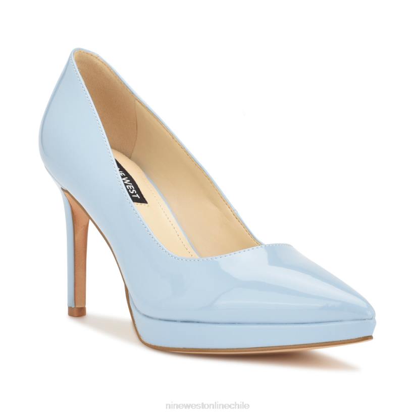 Nine West zapatos de tacón shelbe con plataforma 2Z2T1197 patente azul bebe Nine West chile outlet