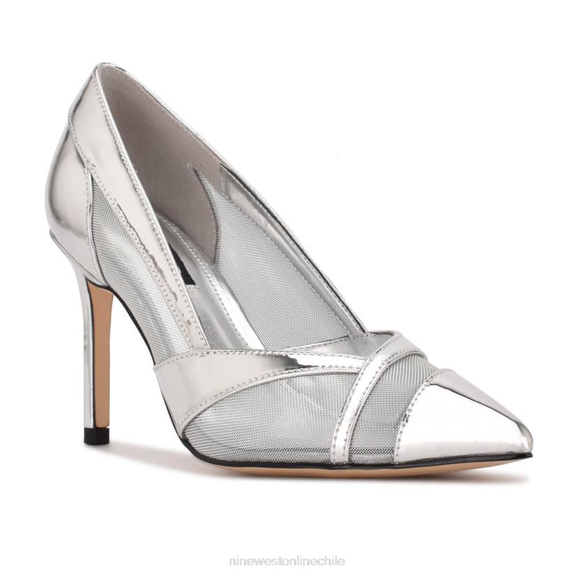 Nine West zapatos de vestir evani 2Z2T1222 espejo plateado metalizado Nine West cartera negra