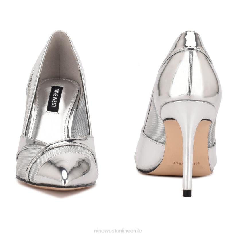 Nine West zapatos de vestir evani 2Z2T1222 espejo plateado metalizado Nine West cartera negra