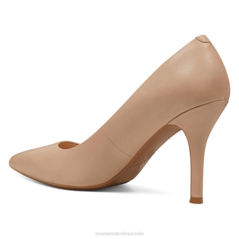 Nine West quintos zapatos de tacón con punta puntiaguda 9x9 2Z2T2381 cuero apenas desnudo Nine West shoes