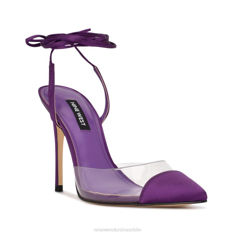 Nine West zapatos de tacón Ferest con envoltura en el tobillo 2Z2T1675 morado/claro Nine West zapatillas chile