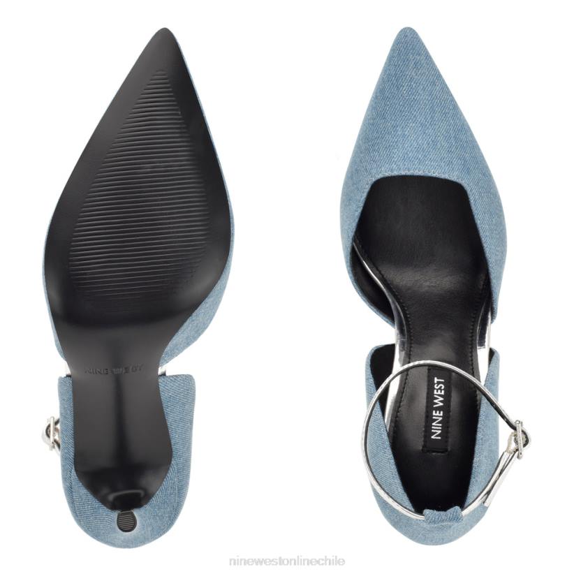 Nine West zapatos de tacón con correa en el tobillo Finda d\'orsay 2Z2T1590 mezclilla azul Nine West sandals