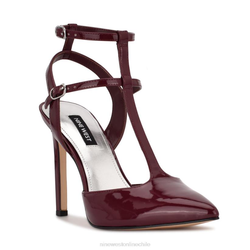 Nine West zapatos de tacón con correa en el tobillo tayes 2Z2T1517 patente de ciruela Nine West shoes