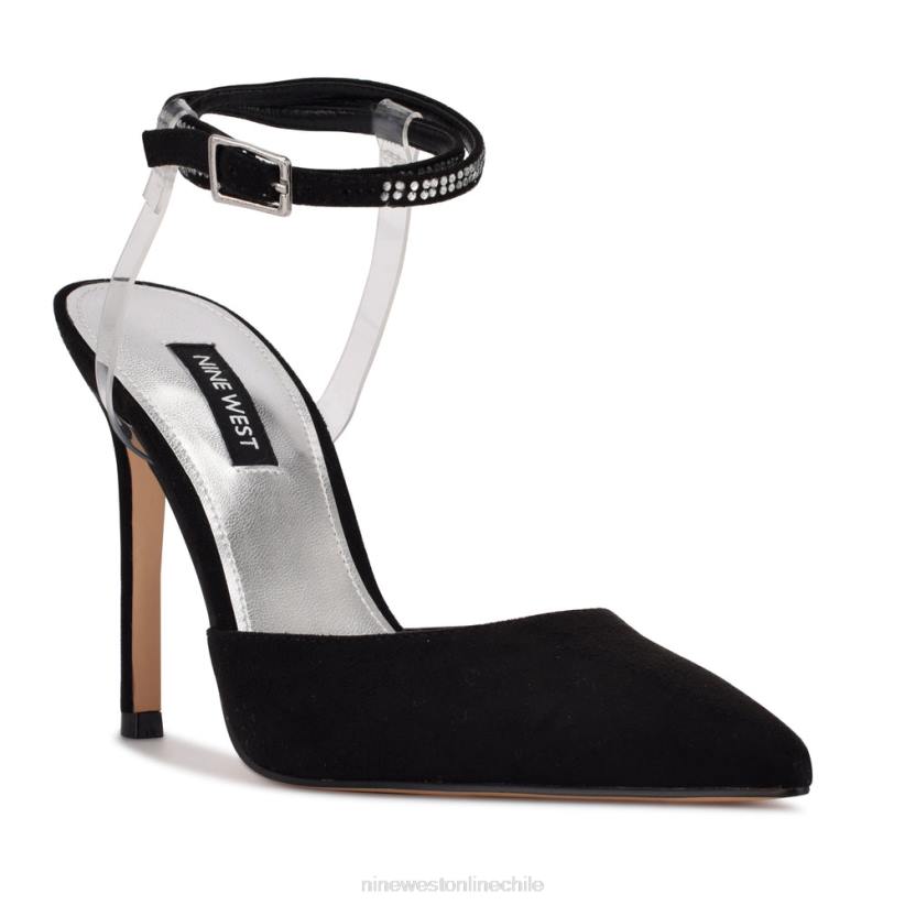 Nine West zapatos de tacón con diseño cruzado en el tobillo 2Z2T1424 negro/claro Nine West chile carteras