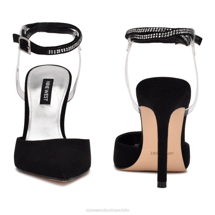 Nine West zapatos de tacón con diseño cruzado en el tobillo 2Z2T1424 negro/claro Nine West chile carteras