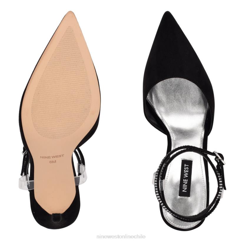 Nine West zapatos de tacón con diseño cruzado en el tobillo 2Z2T1424 negro/claro Nine West chile carteras