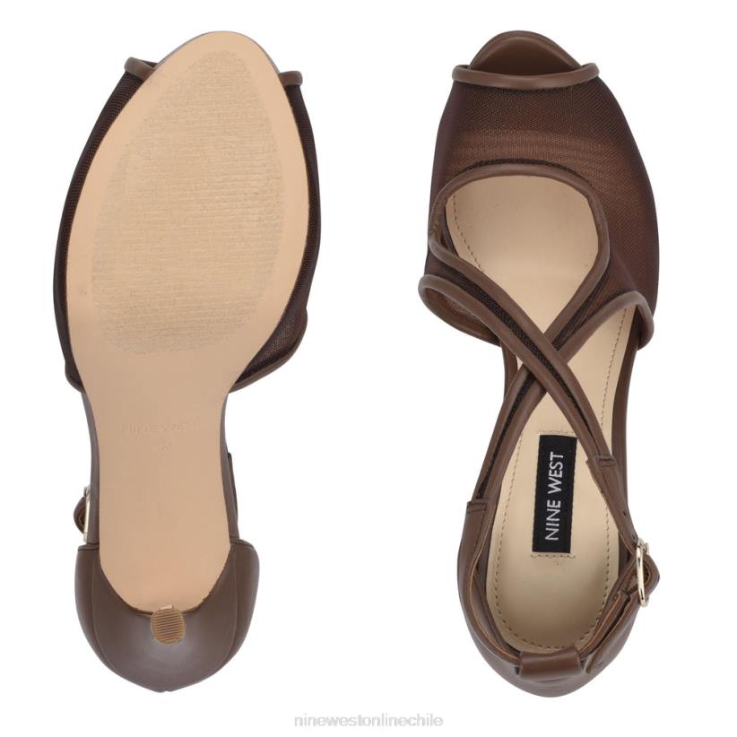 Nine West zapatos de tacón con plataforma peep toe hanya 2Z2T1454 marrón medio Nine West chile carteras