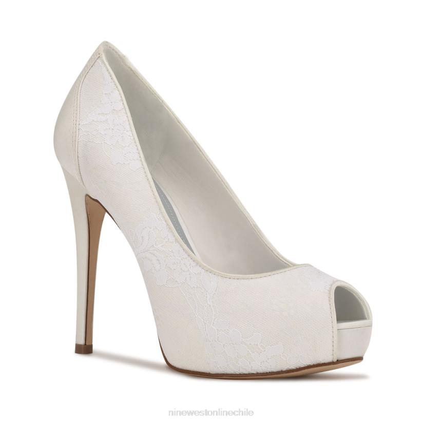 Nine West zapatos de tacón con plataforma peep toe hizzia 2Z2T1443 encaje blanco Nine West chile outlet