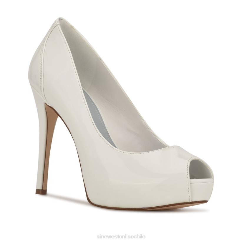 Nine West zapatos de tacón con plataforma peep toe hizzia 2Z2T1451 blanco iridiscente Nine West shoes