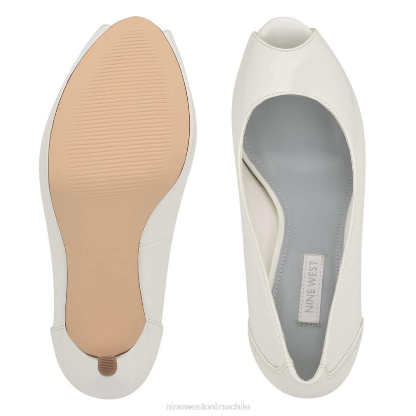 Nine West zapatos de tacón con plataforma peep toe hizzia 2Z2T1451 blanco iridiscente Nine West shoes