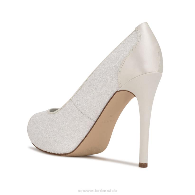 Nine West zapatos de tacón con plataforma peep toe hizzia 2Z2T1452 brillo perla Nine West sandals
