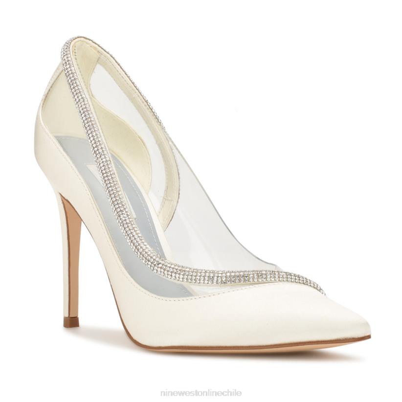 Nine West zapatos de tacón con punta fina finna 2Z2T1855 satén marfil Nine West zapatillas chile
