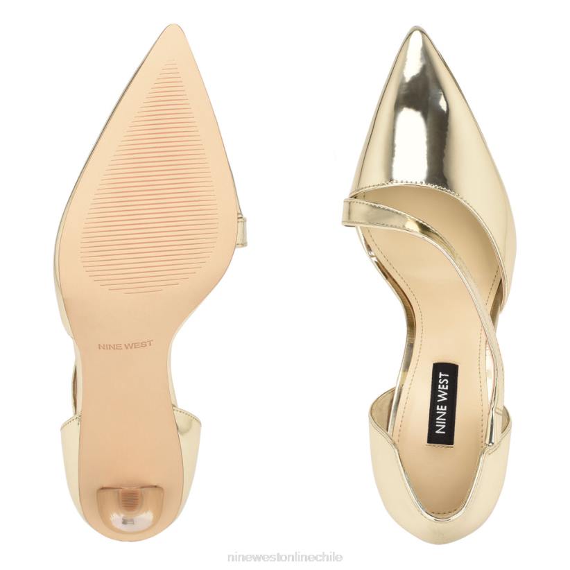 Nine West zapatos de tacón con punta puntiaguda 2Z2T1822 platino espejo metalizado Nine West cartera negra