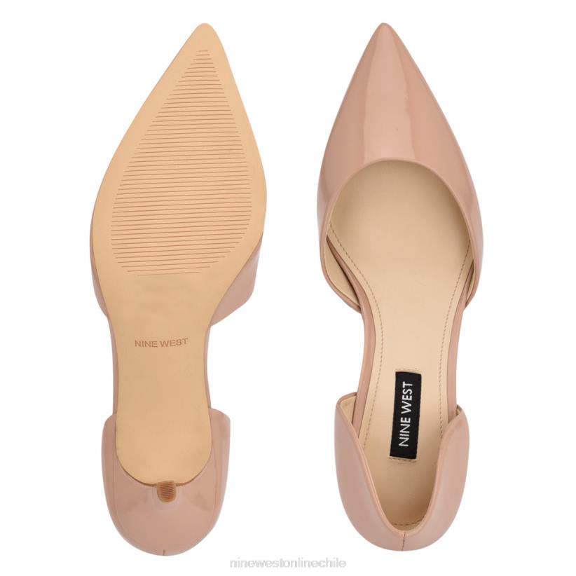 Nine West zapatos de tacón con punta puntiaguda 2Z2T2164 patente apenas desnuda Nine West cartera negra