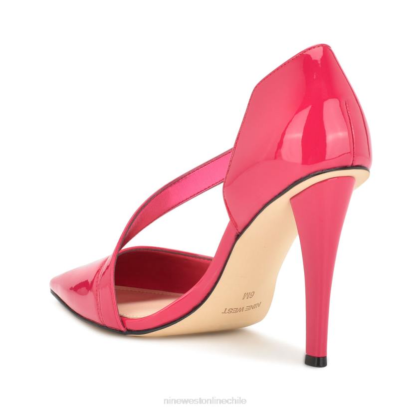 Nine West zapatos de tacón con punta puntiaguda 2Z2T904 patente magenta Nine West cartera negra