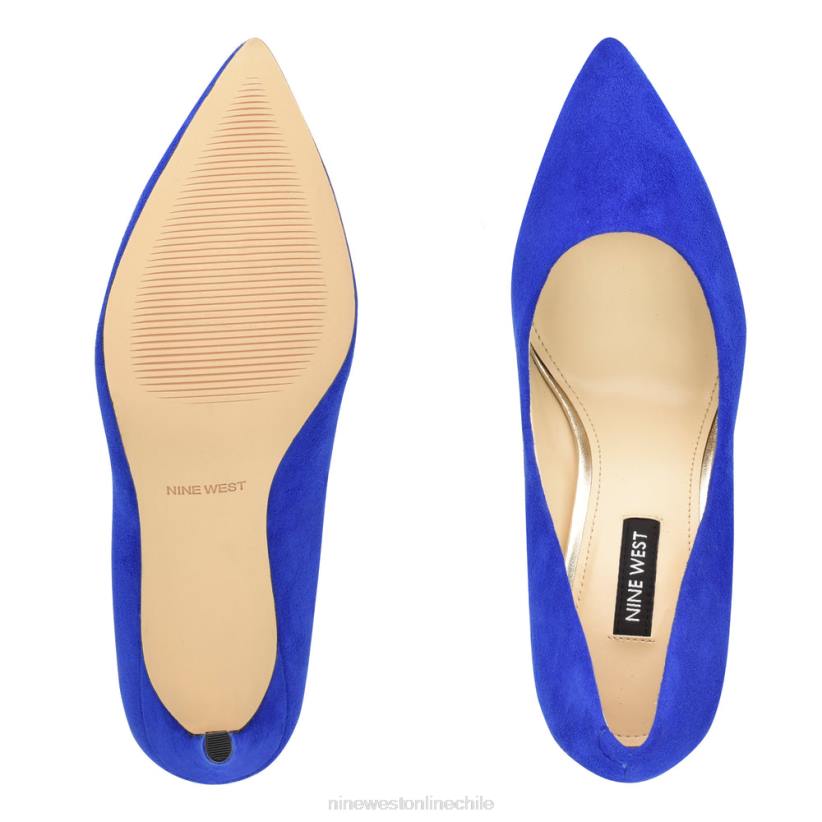 Nine West zapatos de tacón con punta puntiaguda ezra 2Z2T2143 gamuza azul medio Nine West zapatillas chile