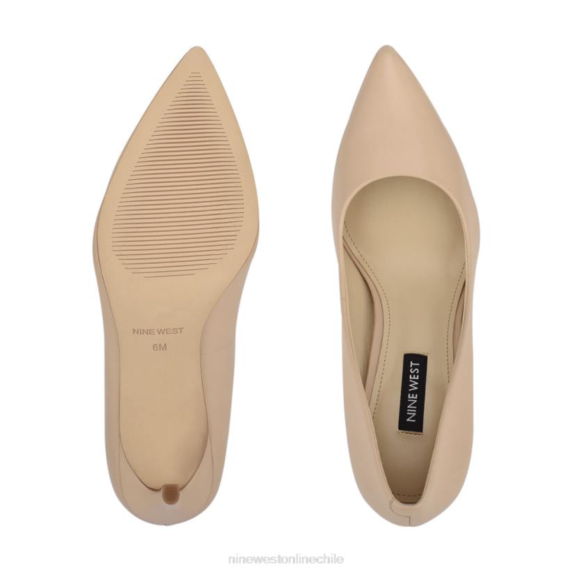 Nine West zapatos de tacón con punta puntiaguda ezra 2Z2T2399 cuero marfil Nine West shoes