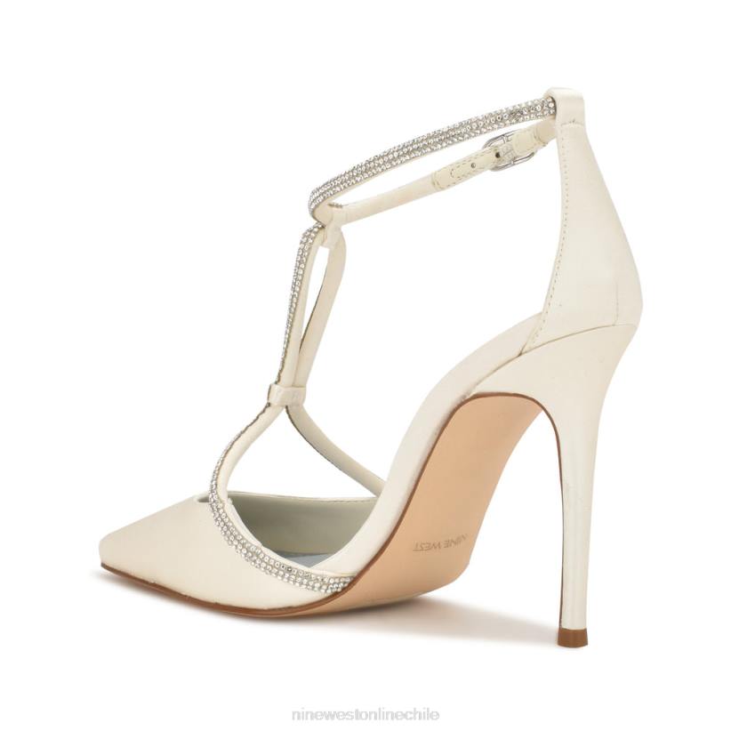 Nine West zapatos de tacón con punta puntiaguda fabel 2Z2T1875 satén marfil Nine West chile outlet