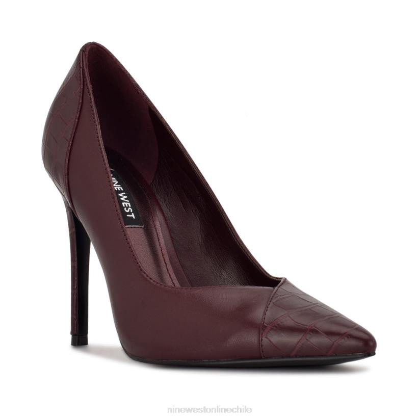 Nine West zapatos de tacón con punta puntiaguda flava 2Z2T1670 cocodrilo burdeos Nine West chile carteras