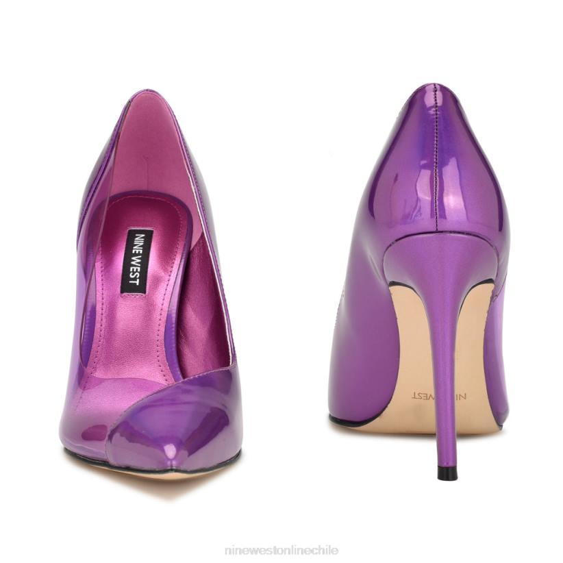 Nine West zapatos de tacón con punta puntiaguda flava 2Z2T1700 espejo morado metalizado Nine West chile carteras
