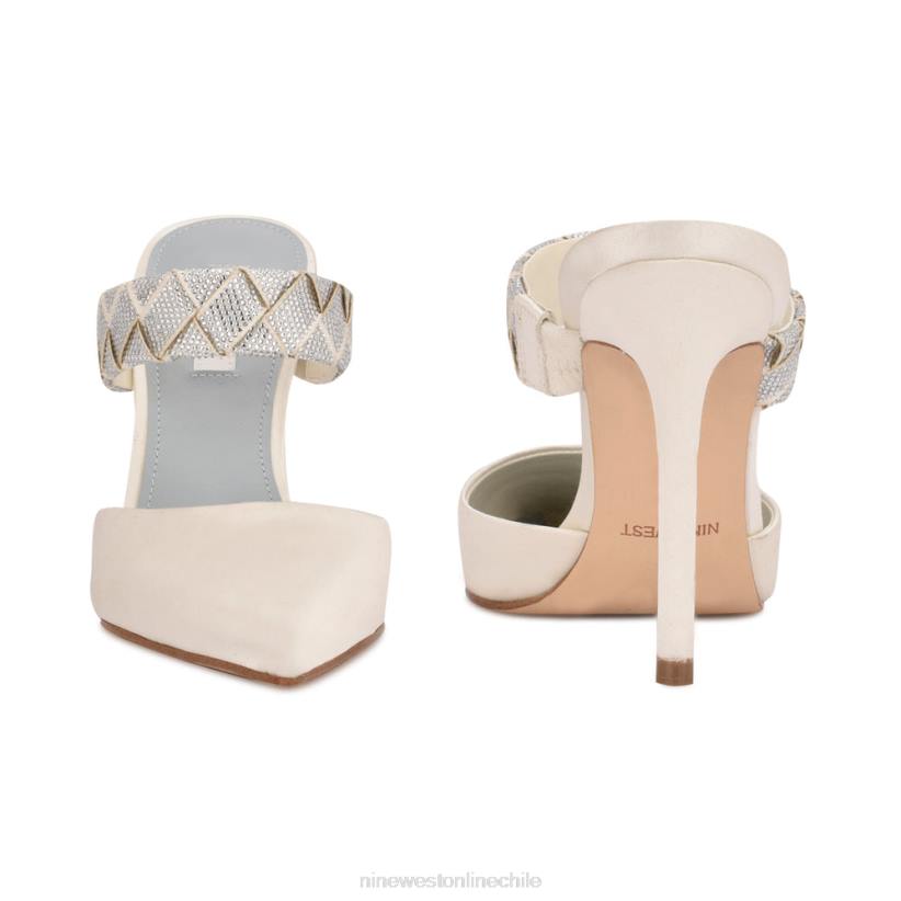 Nine West zapatos de tacón con punta puntiaguda fresah 2Z2T1416 satén blanco Nine West sandals
