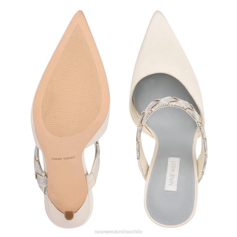 Nine West zapatos de tacón con punta puntiaguda fresah 2Z2T1890 satén blanco Nine West sandals