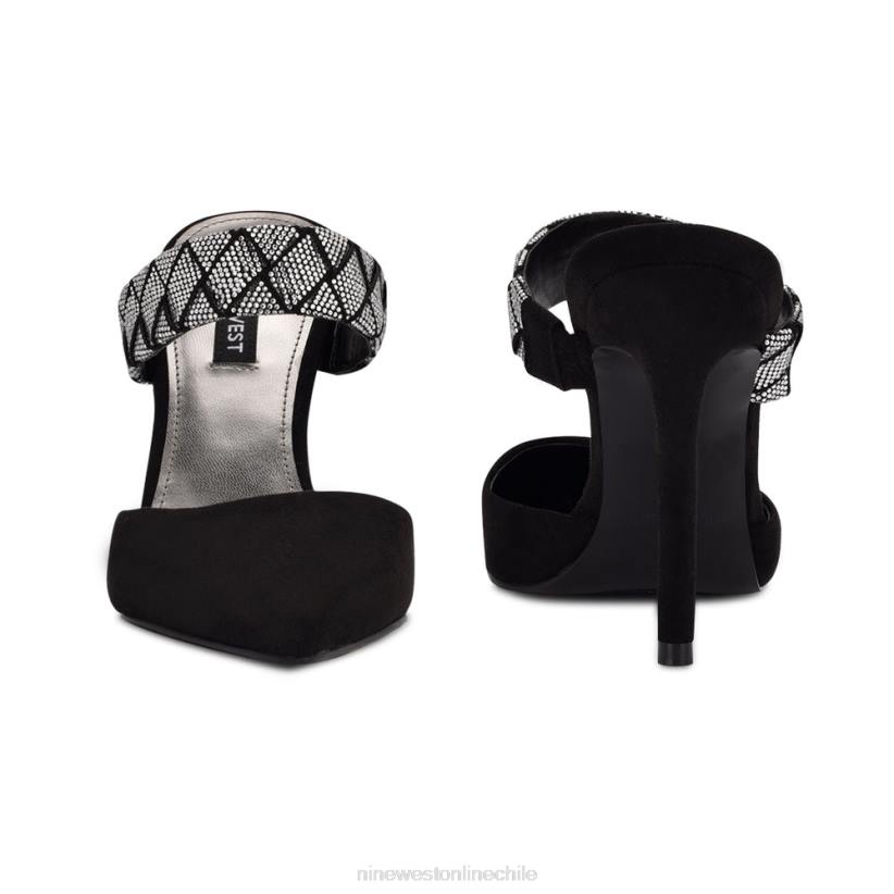 Nine West zapatos de tacón con punta puntiaguda fresah 2Z2T1891 ante negro Nine West zapatillas chile