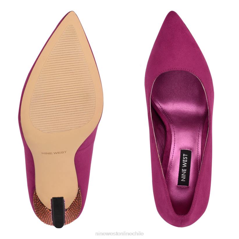Nine West zapatos de tacón con punta puntiaguda trendz 2Z2T1533 gamuza rosa/pedrería Nine West chile outlet
