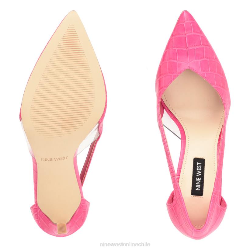 Nine West zapatos de tacón con punta puntiaguda trivs 2Z2T1396 cocodrilo rosa Nine West cartera negra