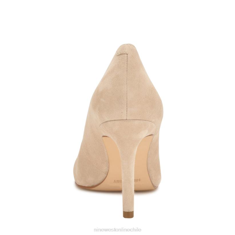 Nine West zapatos de tacón con punta redonda dylan 2Z2T2085 gamuza apenas desnuda Nine West chile outlet